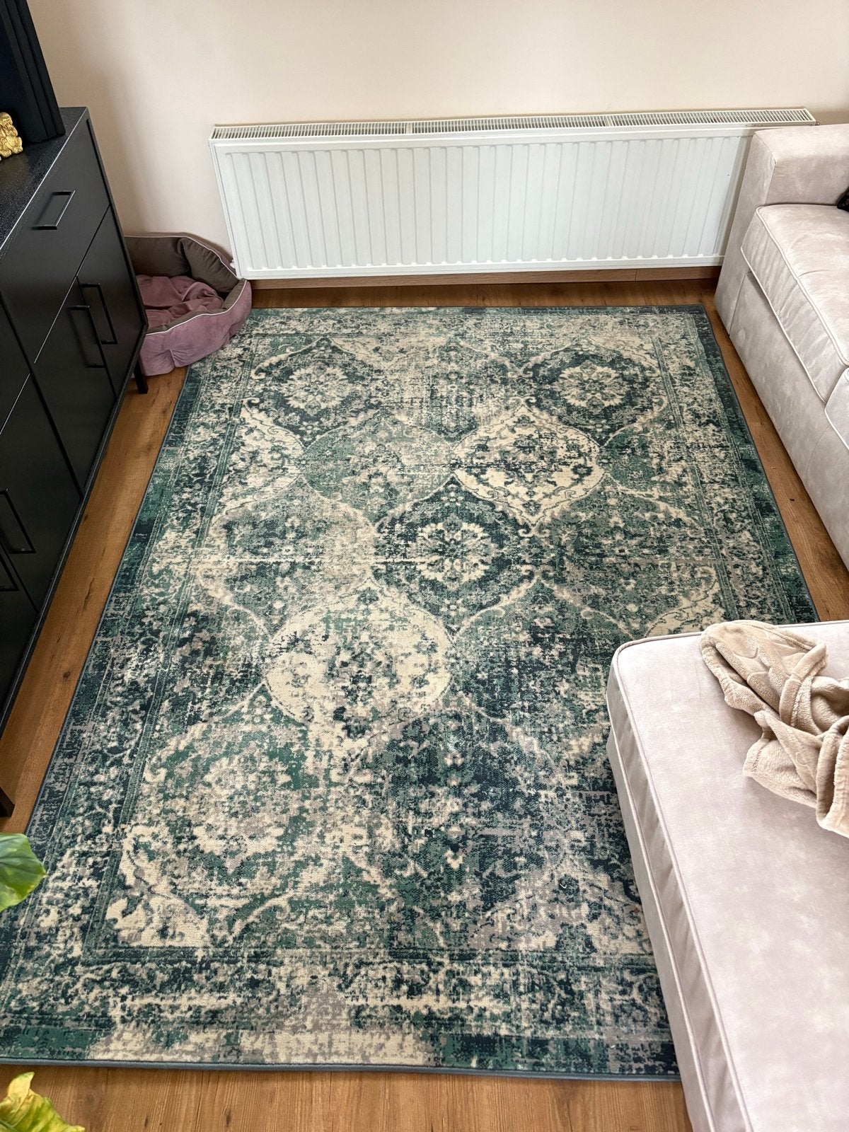IKEA VONSBAK Vloerkleed - Groen/Beige - 170x230 cm, Huis en Inrichting, Stoffering | Tapijten en Kleden, Ophalen, 150 tot 200 cm