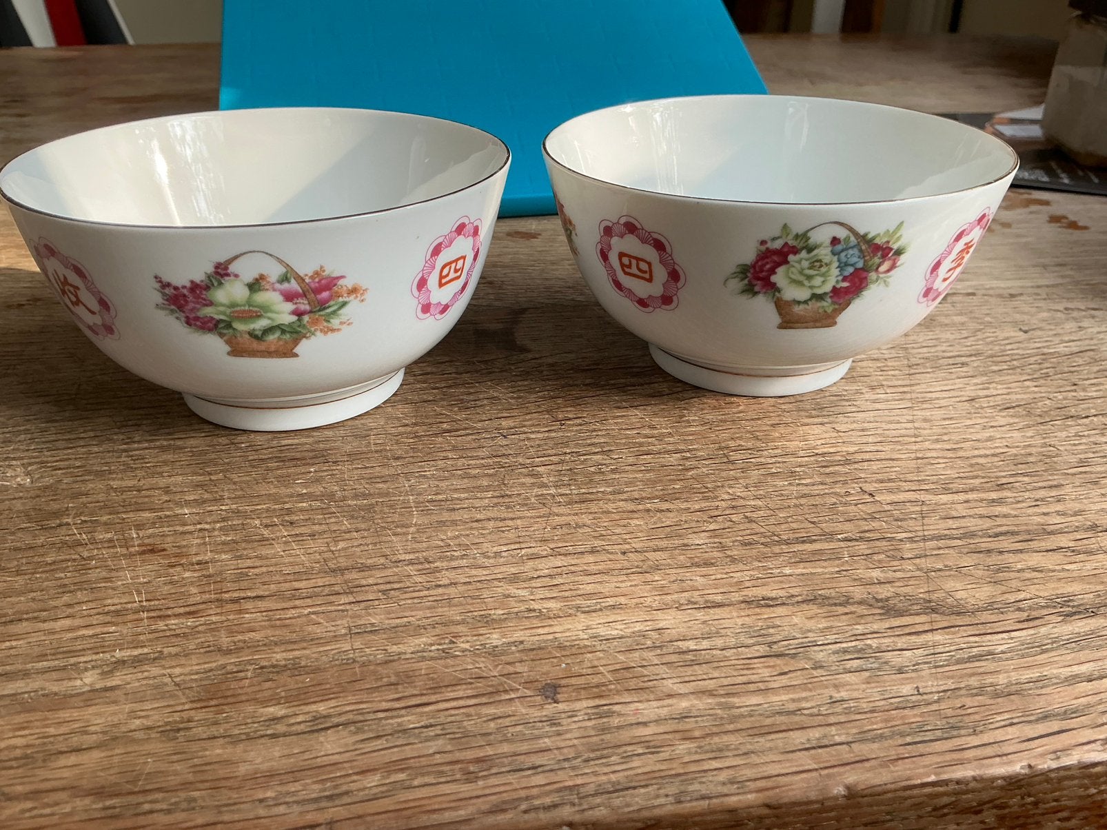 Chinese vintage ristkom(2 x), Ophalen