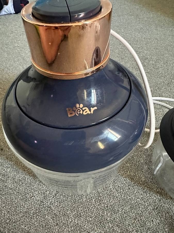 Bear Mini Keukenmachine Hakmolen 0,6L+2L, 4 RVS Messen, Minder dan 1 liter, Ophalen of Verzenden, Zo goed als nieuw, 1 snelheid