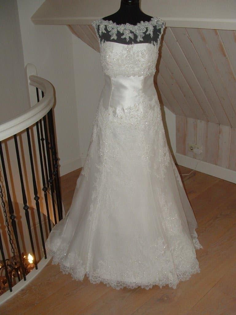 Nicole Milano collection Colet bruidsjurk trouwjurk 34/36, Trouwjurk, Wit, Ophalen of Verzenden, Zo goed als nieuw
