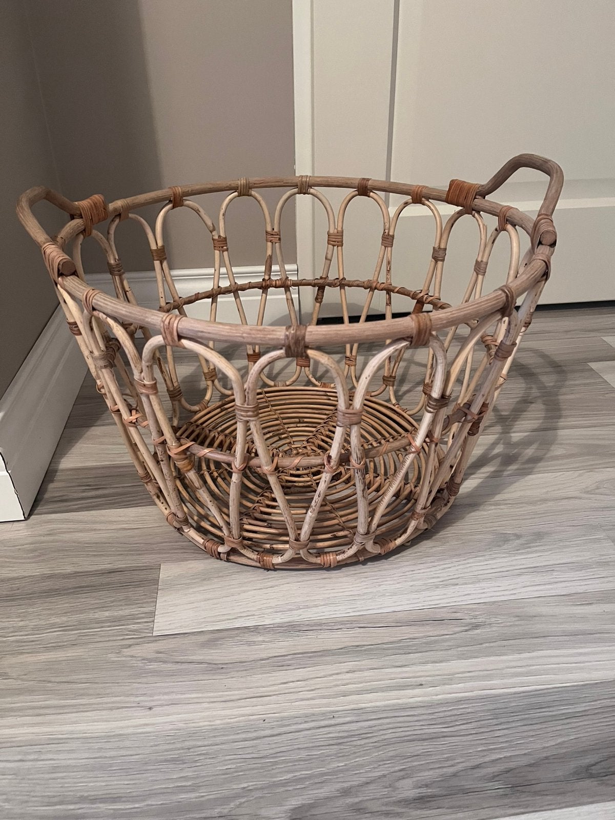 Mand ikea, Ophalen, Zo goed als nieuw, Rond, Riet