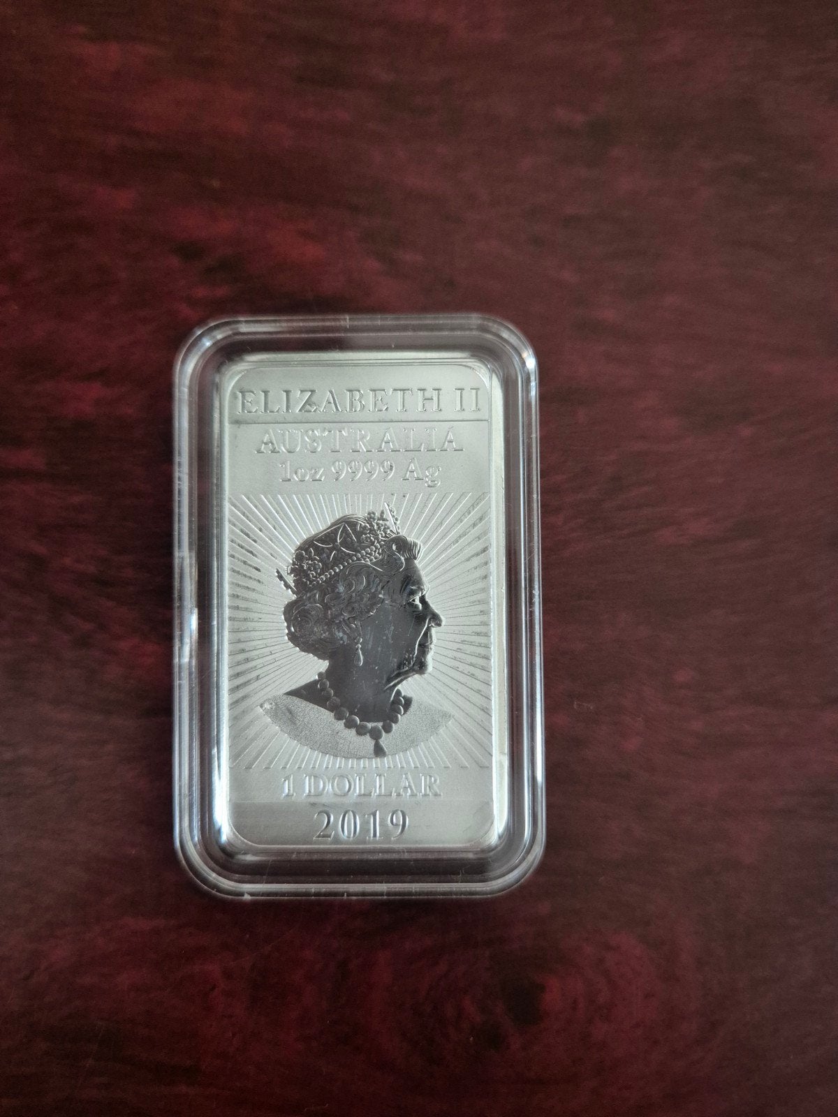 0.999 zilverbaar ounce Perth Mint Rectangular Dragon 2019, Ophalen of Verzenden, Zilver