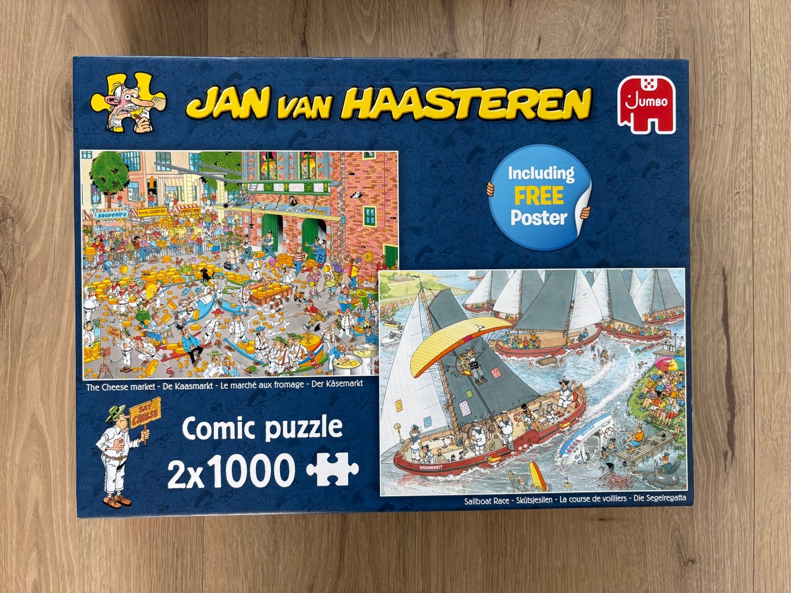 Jan van Haasteren Comic Puzzel 2x1000 stukjes, Ophalen of Verzenden, 500 t/m 1500 stukjes, Gebruikt, Legpuzzel