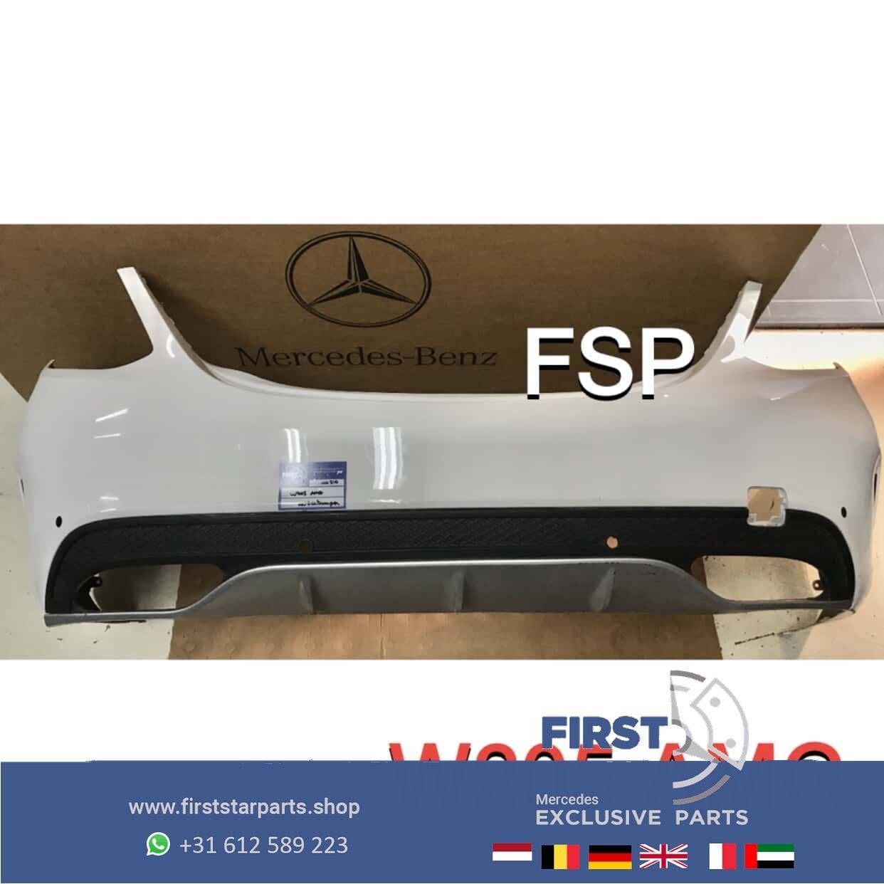 W205 AMG ACHTERBUMPER COMPLEET ZWART WIT GRIJS ROOD BLAUW Me, Gebruikt, -, Ophalen of Verzenden, Achter