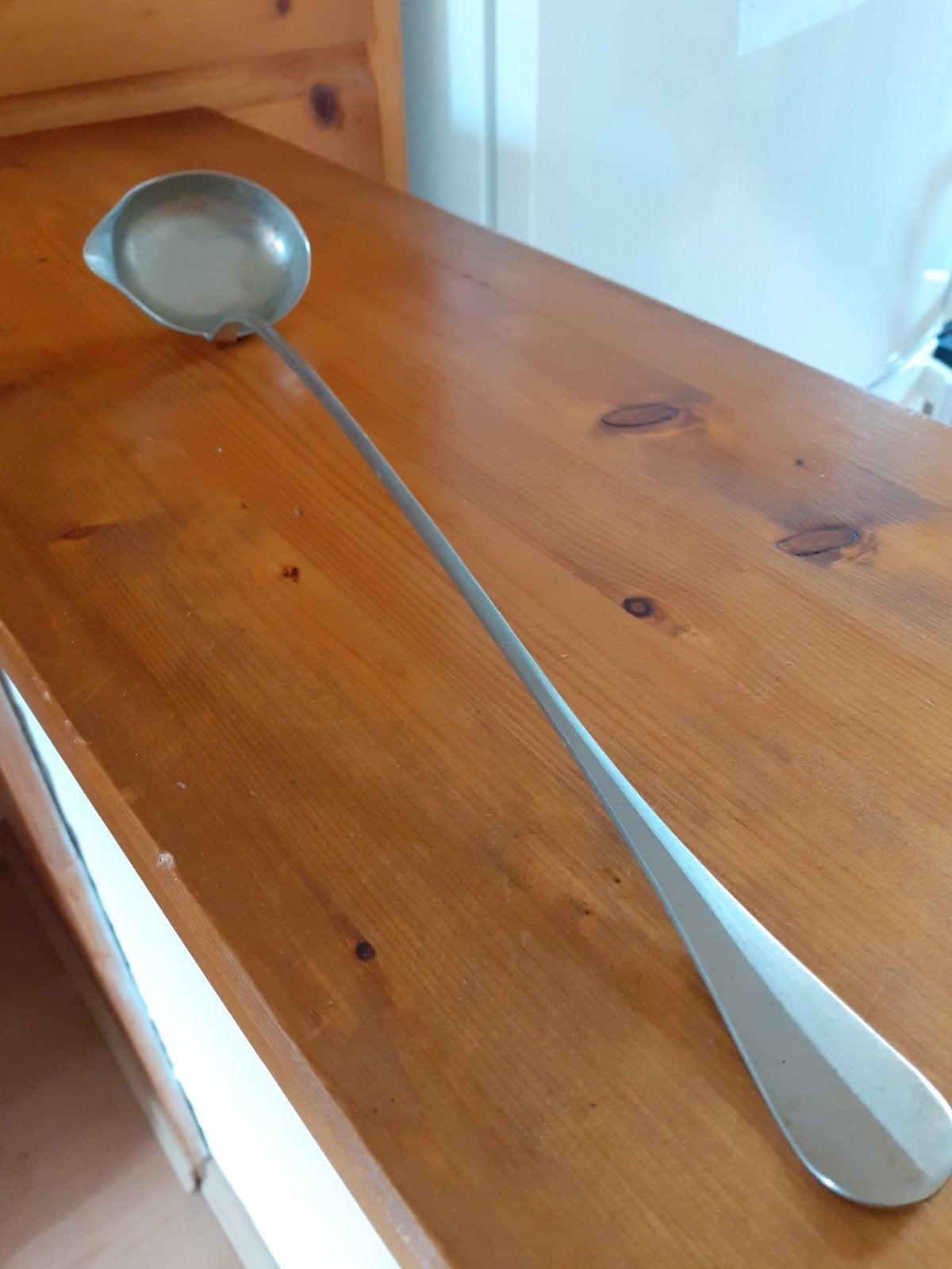 Mooie oude scheplepel, Ophalen
