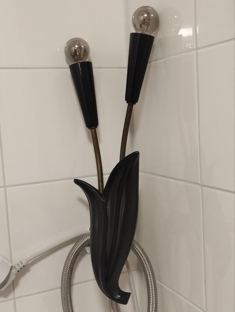 Vintage jaren vijftig mid century tulp wandlamp, Ophalen of Verzenden