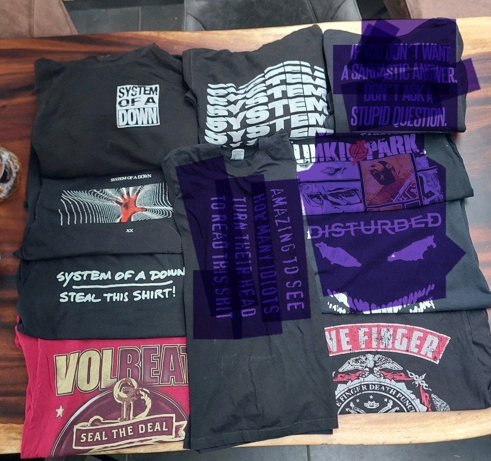 Metal shirts en hoodies, Kleding | Heren, T-shirts, Ophalen of Verzenden, Overige maten, Zwart