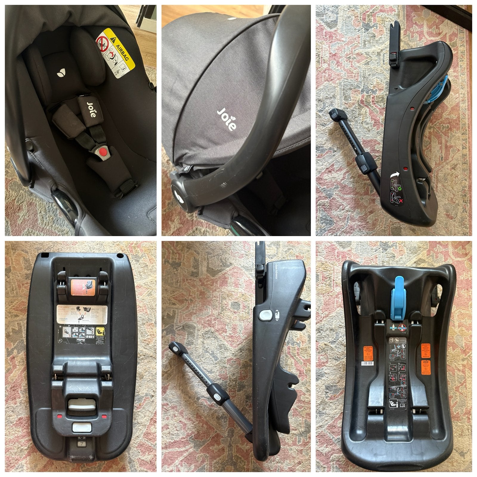 Joie i-Gemm autostoel met 2x Isofix, Autogordel of Isofix, Gebruikt, Zijbescherming, 0 t/m 13 kg
