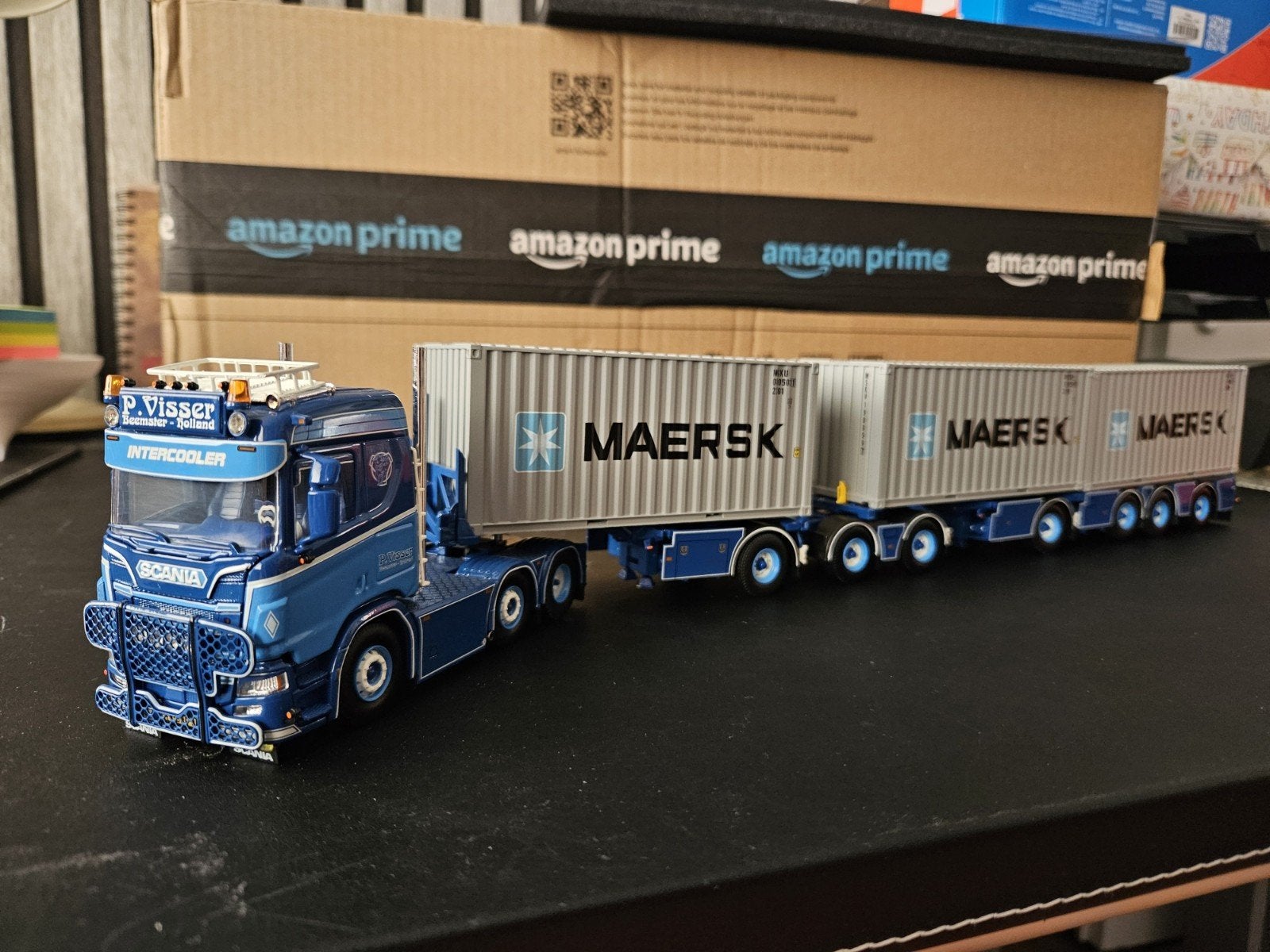Tekno Scania P.Visser, Ophalen of Verzenden, Zo goed als nieuw, Bus of Vrachtwagen, Tekno
