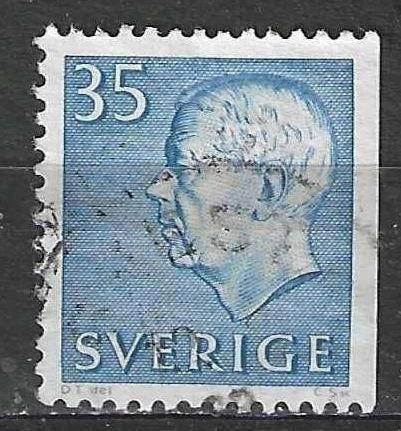Zweden 1961/1968 - Yvert 467a - Koning Gustav VI - 35 o (ST), Postzegels en Munten, Postzegels | Europa | Scandinavië, Verzenden