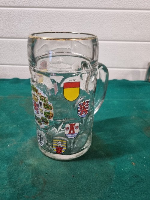 bierpul glas luxembourg 1 liter, Ophalen of Verzenden, 'T Olde Gre-j, Info@toldegrej.nl, Endepoelstraat 20f Didam