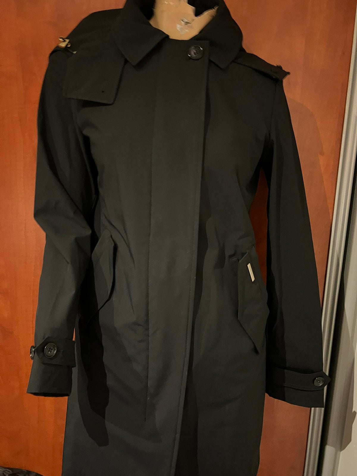 WOOLRICH tussen jas met capuchon maat S origineel ZGAN, G, Zwart, G, Ophalen of Verzenden