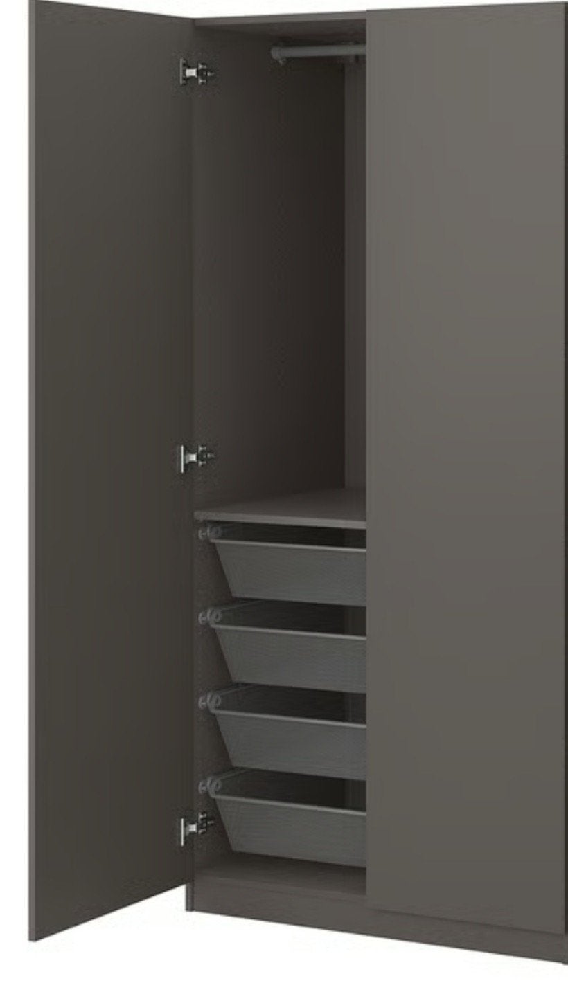 IKEA PAX Kast met Hangruimte en Broekenrek, Ophalen, Gebruikt, 200 cm of meer, 50 tot 100 cm