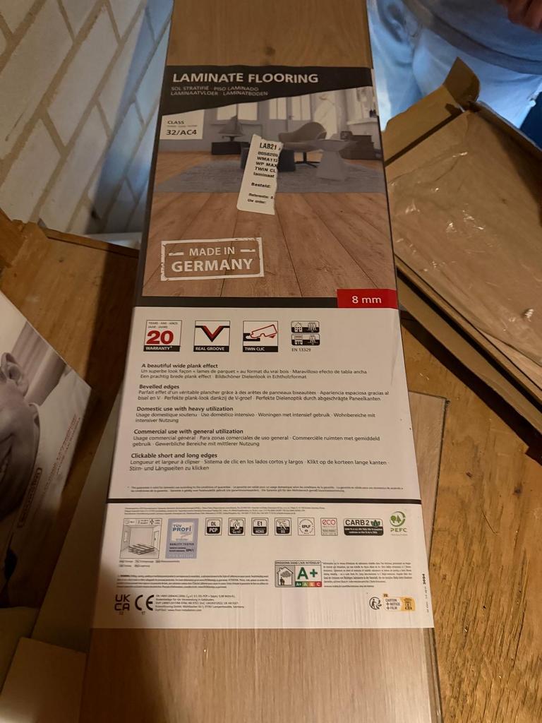 Wood Pro Max 112 full oak Laminaatvloer met ondervloer NIEUW, Ophalen, Nieuw, 5 tot 10 m², 10 tot 30 cm