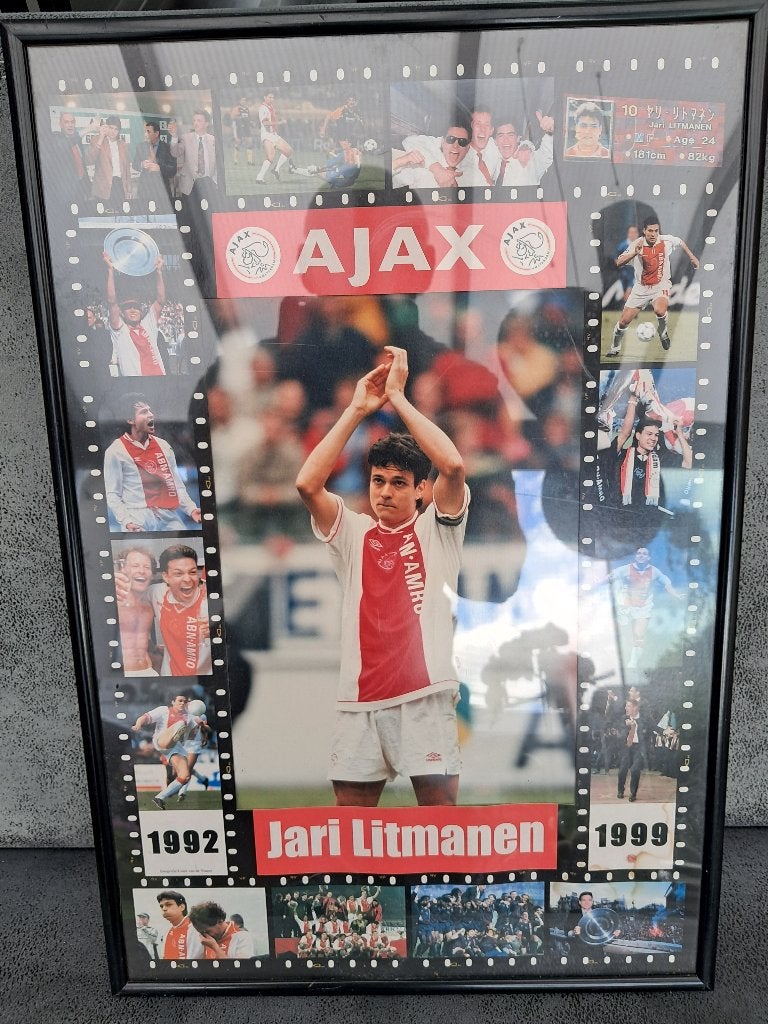 fotocollage Jari Litmanen, Audio, Tv en Foto, Fotografie | Fotolijsten, Met glas, Verzenden, Standaard fotolijst, Zo goed als nieuw