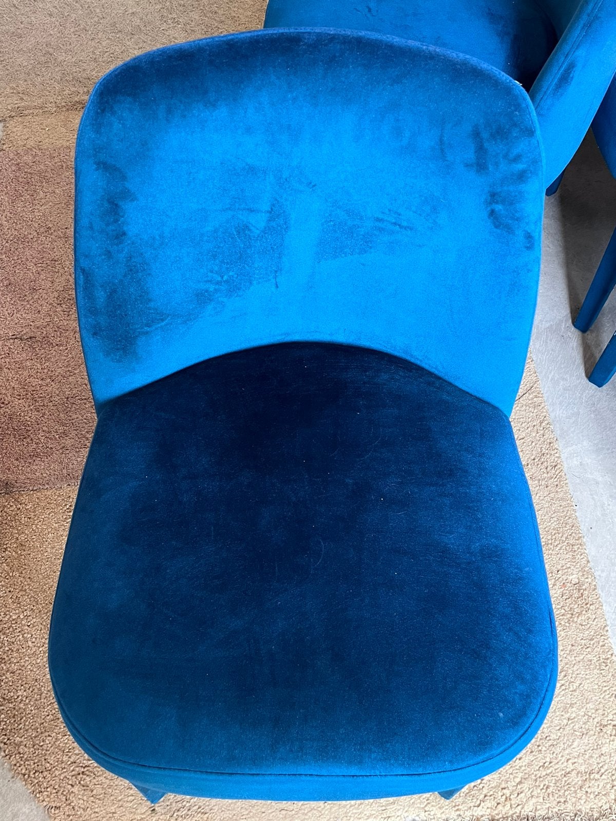 Luxe stoelen 4 stuks, Huis en Inrichting, Ophalen, Blauw, Luxe, Zo goed als nieuw
