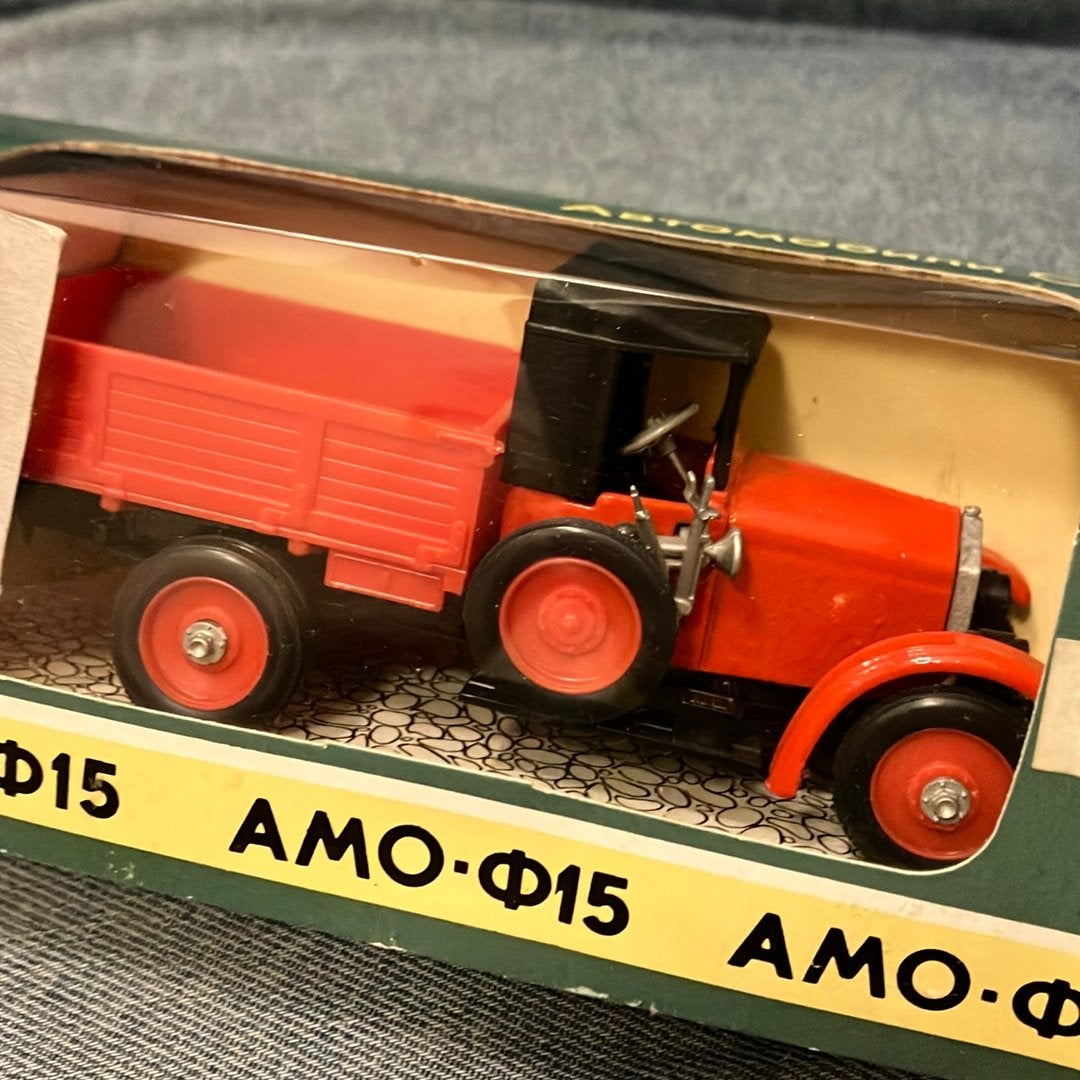 🚗 ZELDZAME Vintage AMO F-15 Pick-up schaalmodel auto USSR, Ophalen of Verzenden, Zo goed als nieuw, Auto, Overige merken