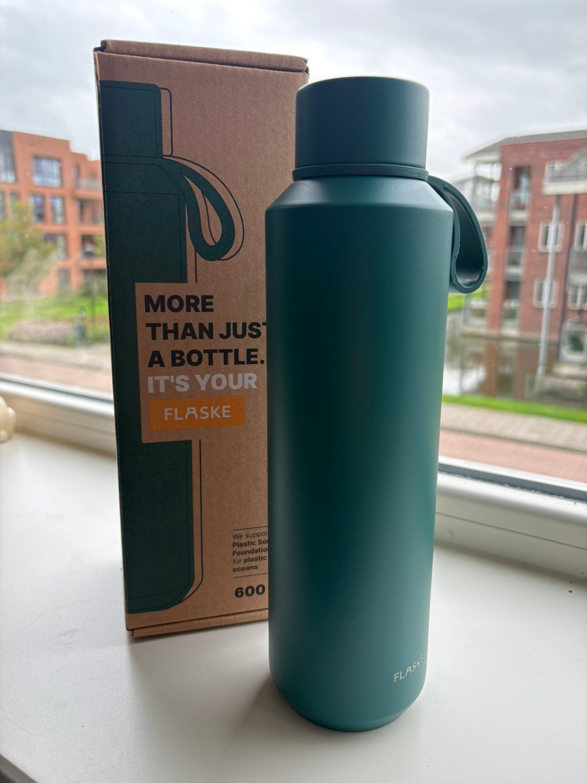 Rvs drinkfles FLASKE, Sport en Fitness, Ophalen of Verzenden, Nieuw