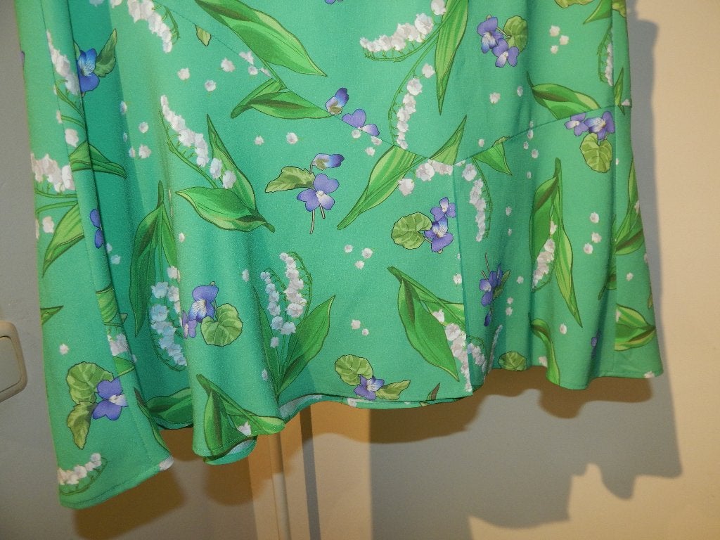 Marccain appeltjes groene rok print mooie kleuren N3, Kleding | Dames, Maat 38/40 (M), Verzenden, Zo goed als nieuw, Knielengte