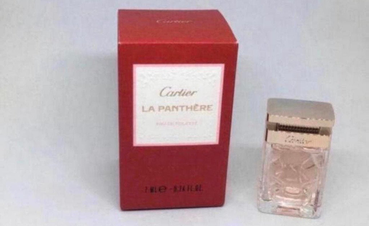 Parfumminiatuur nieuwe La Panthere Cartier 7 ml eau de toil, Ophalen of Verzenden, Nieuw, Miniatuur, Gevuld