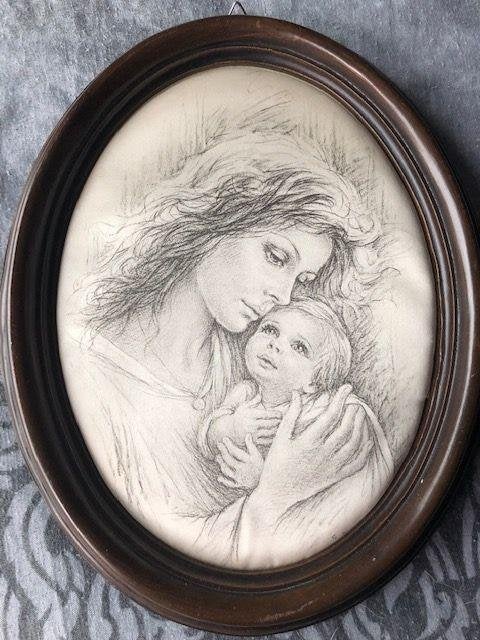 1 wanddecoratie maria madonna met kindje ???? ongeveer 27 cm, Ophalen