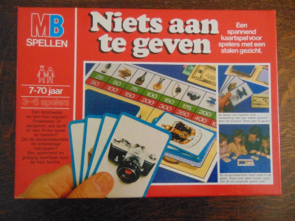 Niets aan te Geven Spel van MB Pefecte Staat, Drie of vier spelers, Ophalen of Verzenden, Zo goed als nieuw, MB Spellen