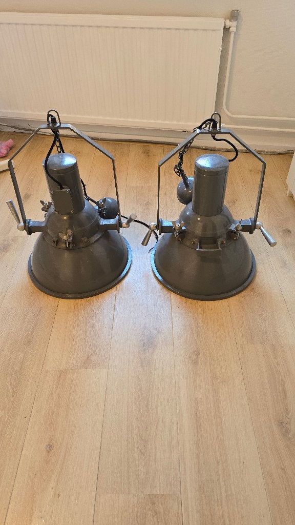 Industriele lampen, Ophalen, E27 (groot), Zo goed als nieuw, Glas