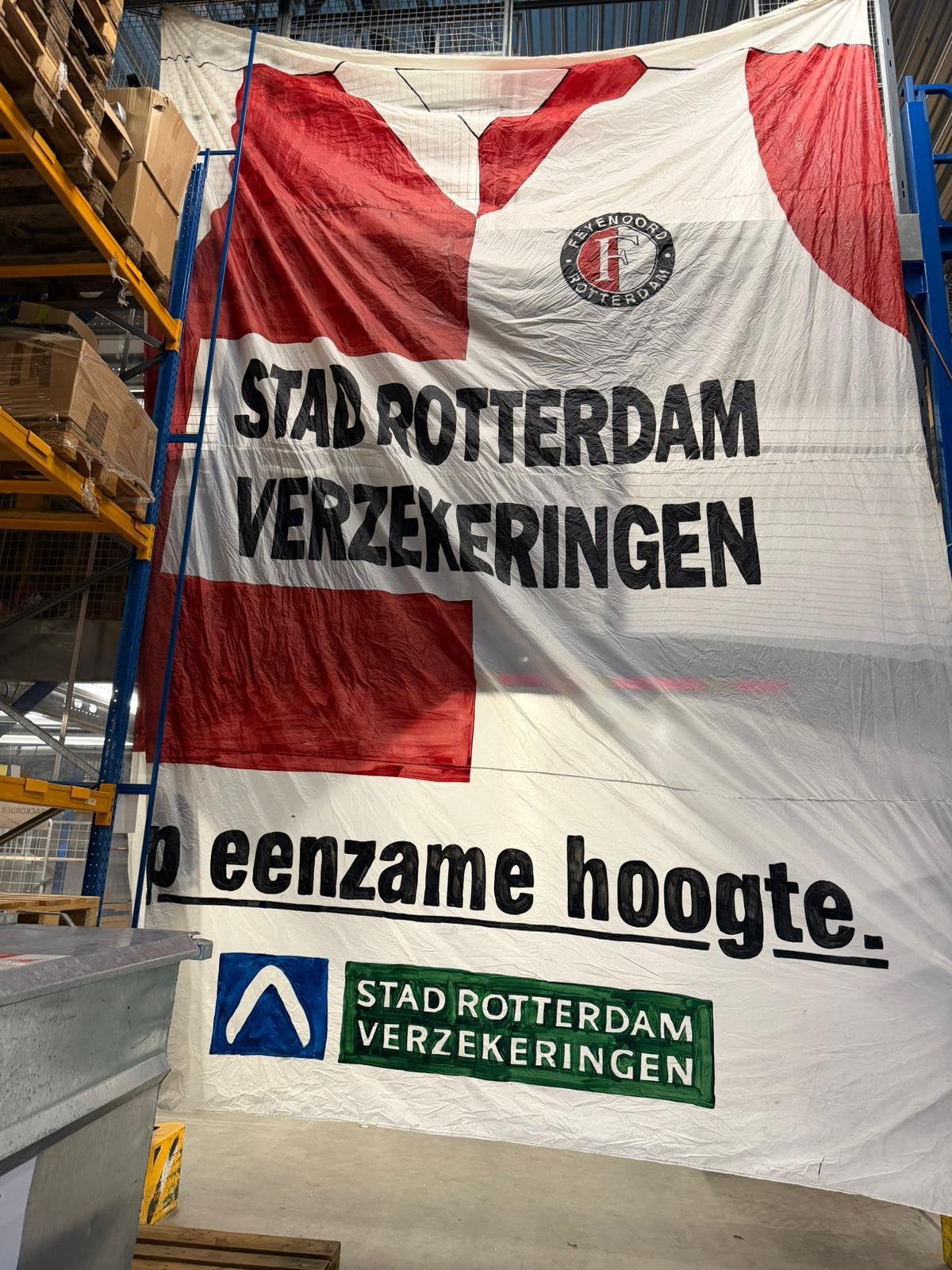 Vlag Feyenoord mega groot., Ophalen of Verzenden, Zo goed als nieuw, Feyenoord, Overige typen