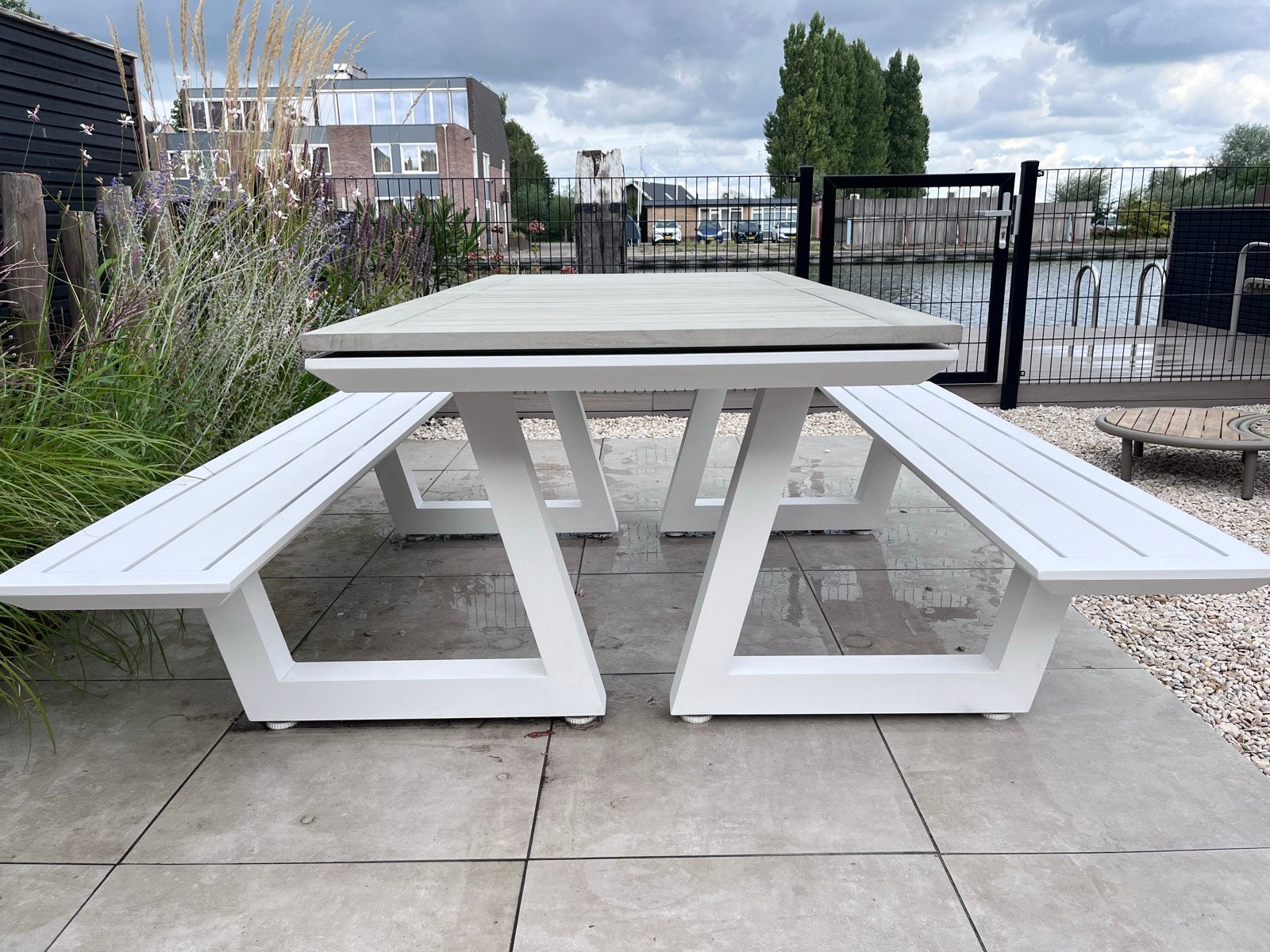 Life Outdoor Living Picknicktafel - Modern Design, Tuin en Terras, Ophalen, Zo goed als nieuw, Rechthoekig, Overige materialen