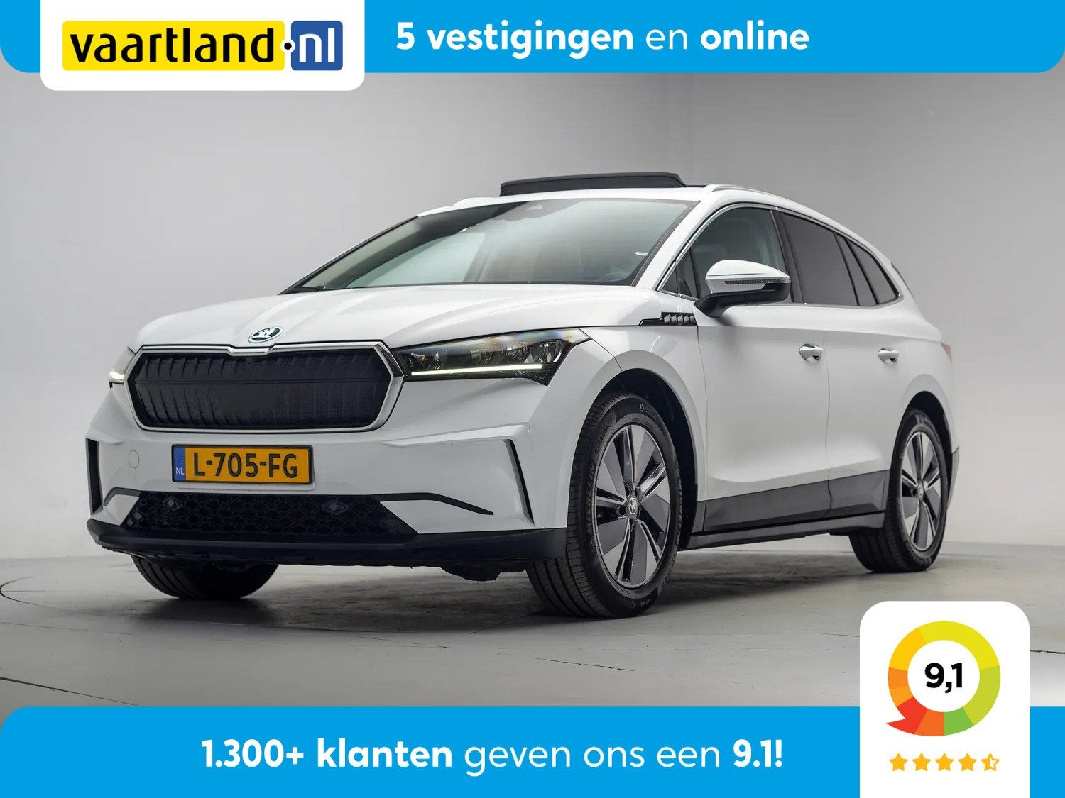 Skoda Enyaq iV 60 Comfort Plus SOH 93,6% [ Panoramadak Virtu, Automaat, Gebruikt, 1865 kg, 179 pk