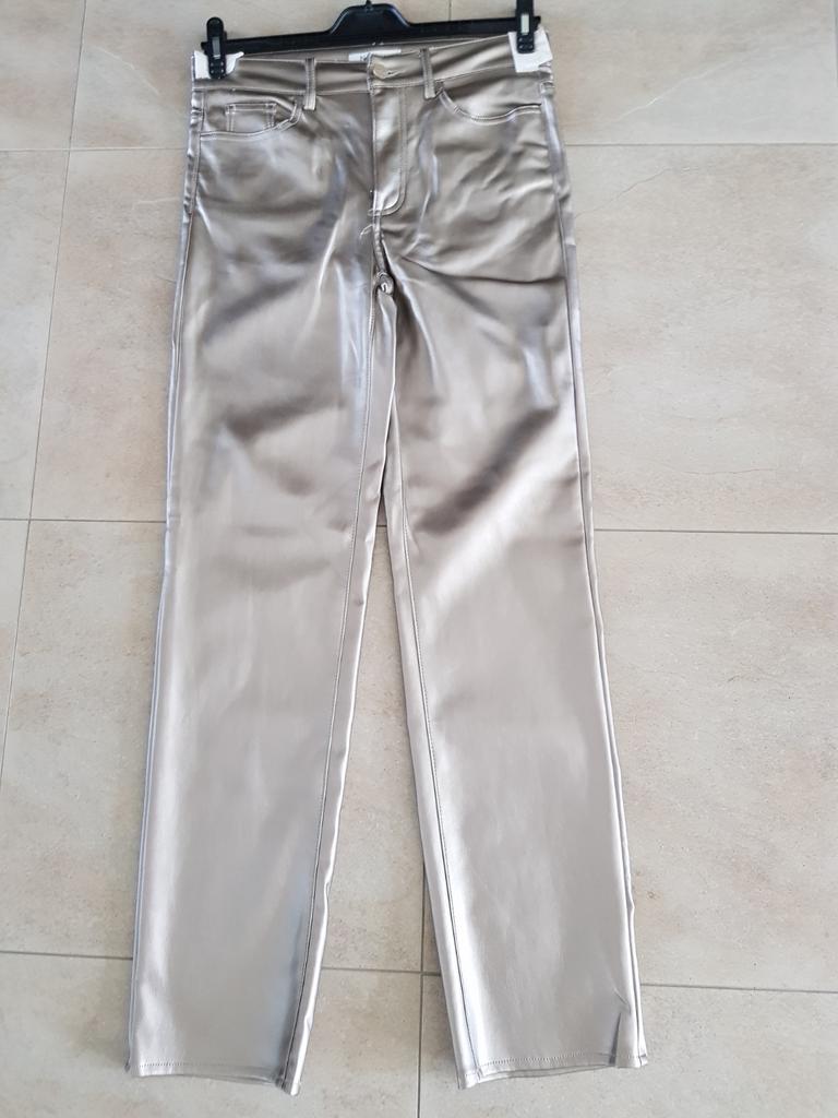 NUKUS broek Jane, lederlook, goudkleur, M, Maat 38/40 (M), Zwart, Nieuw, Ophalen of Verzenden