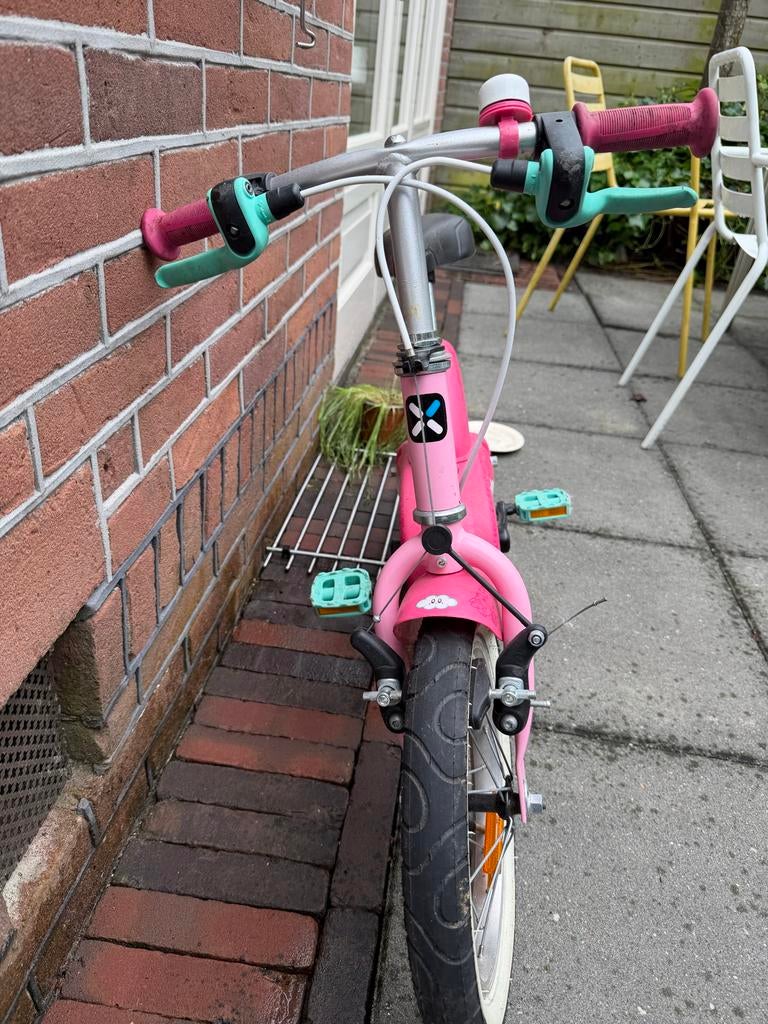 Roze Kinderfiets Decathlon Btwin 16 inch, Ophalen, Gebruikt, Terugtraprem, 16 tot 20 inch