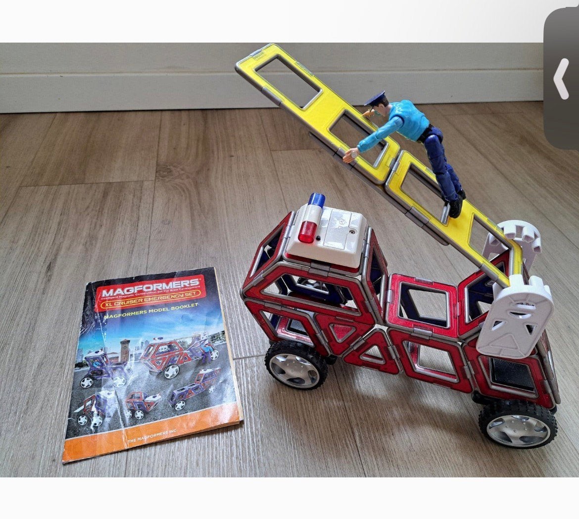 Magformers brandweerauto, Ophalen of Verzenden, Gebruikt