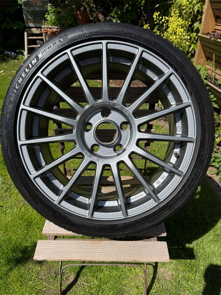 OZ Superturismo TGR-WRT 7,5x18 ET48 5x114,3 Matt Graphite, Ophalen, 18 inch, Gebruikt, Velg(en)