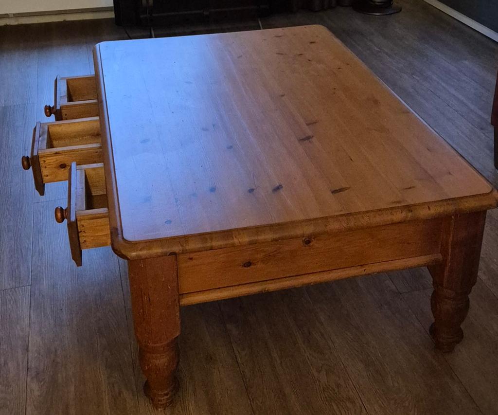 Grenen salontafel, Huis en Inrichting, Tafels | Salontafels, Gebruikt, 100 tot 150 cm, Minder dan 50 cm, Grenenhout