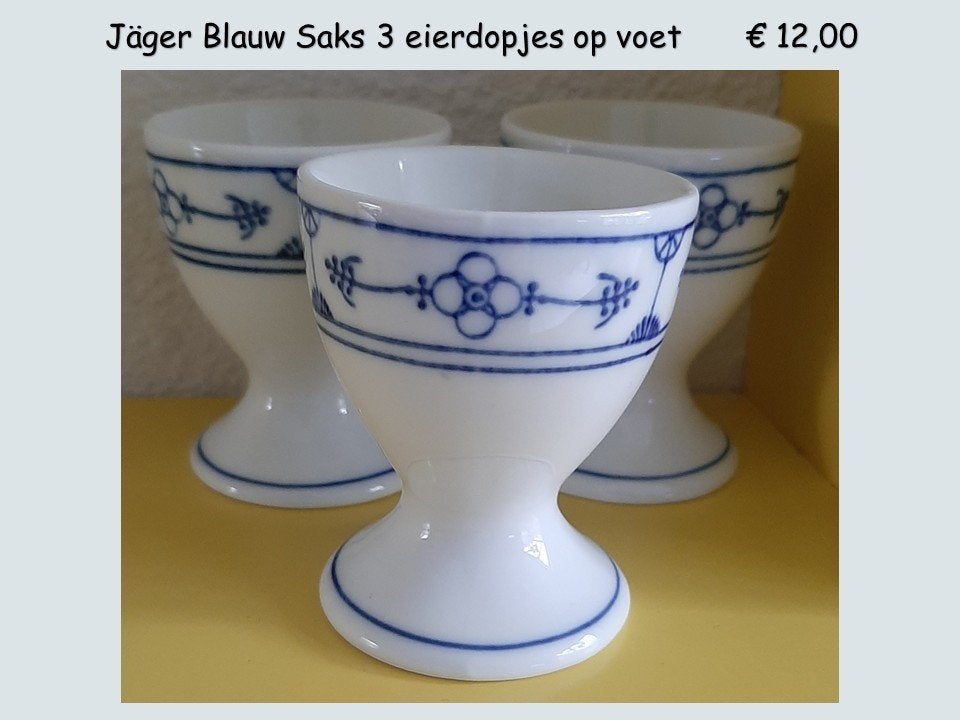 Jäger Eisenberg Blau Saks eierdopjes en schaaltje, Huis en Inrichting, Keuken | Servies, Ophalen, Overige typen, Zo goed als nieuw