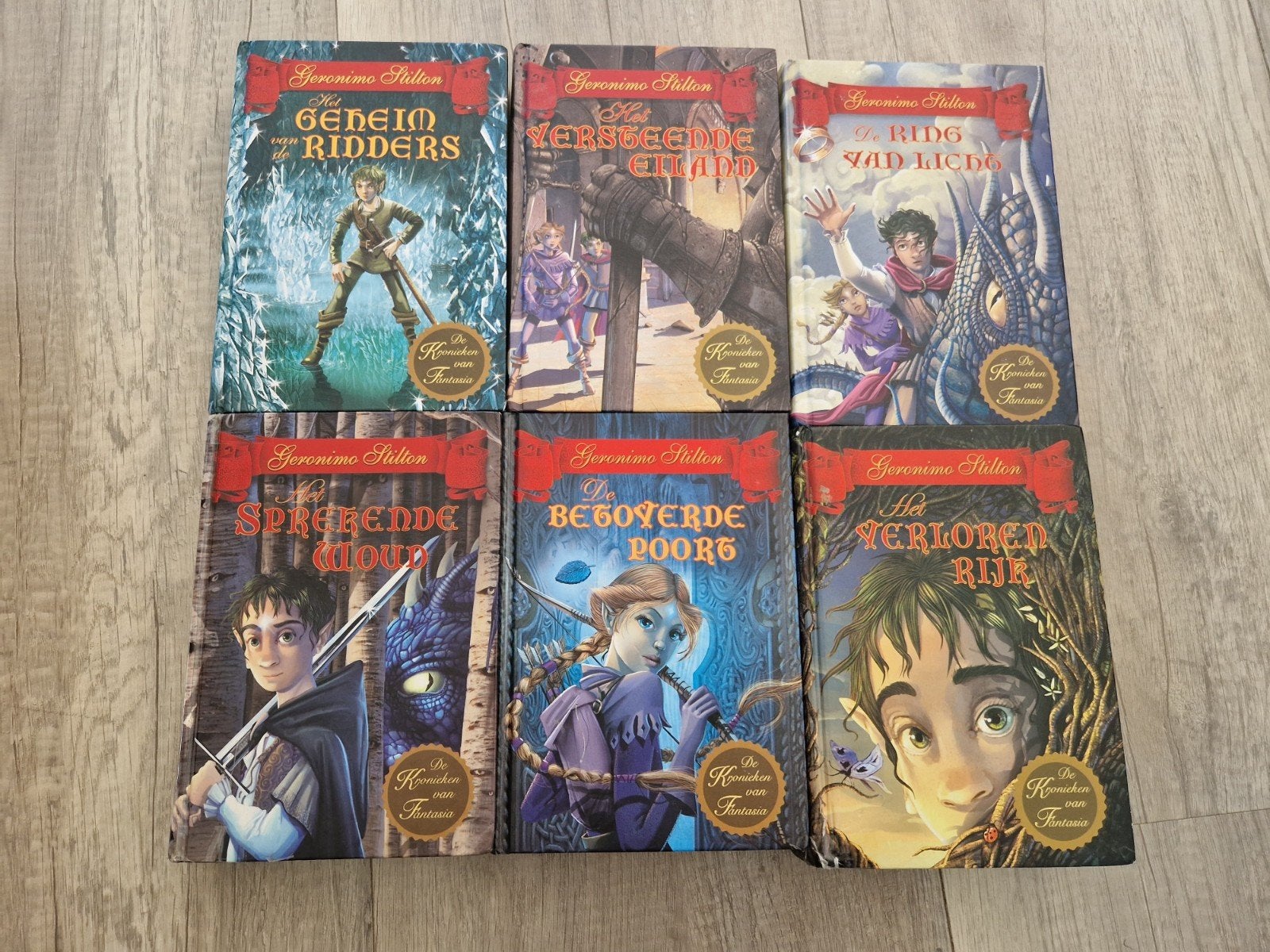 Boeken geronimo stilton kronieken van fantasia Deel 1 tm 6, Ophalen of Verzenden, Zo goed als nieuw