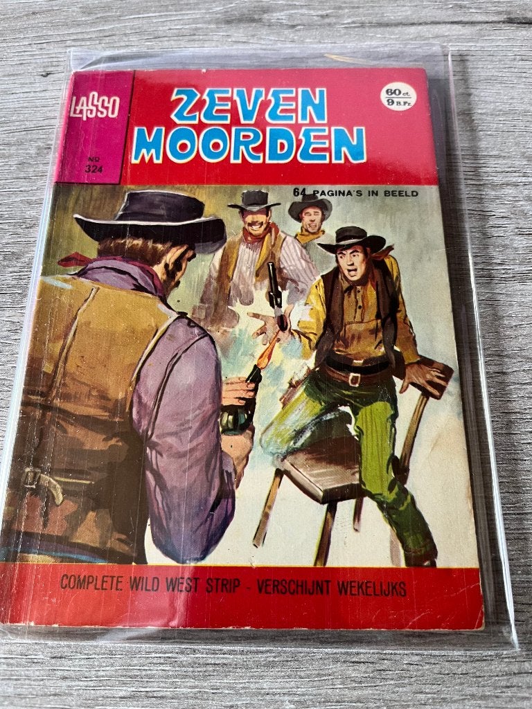 Lasso 324 Zeven moorden, Eén stripboek, Ophalen of Verzenden, Gelezen