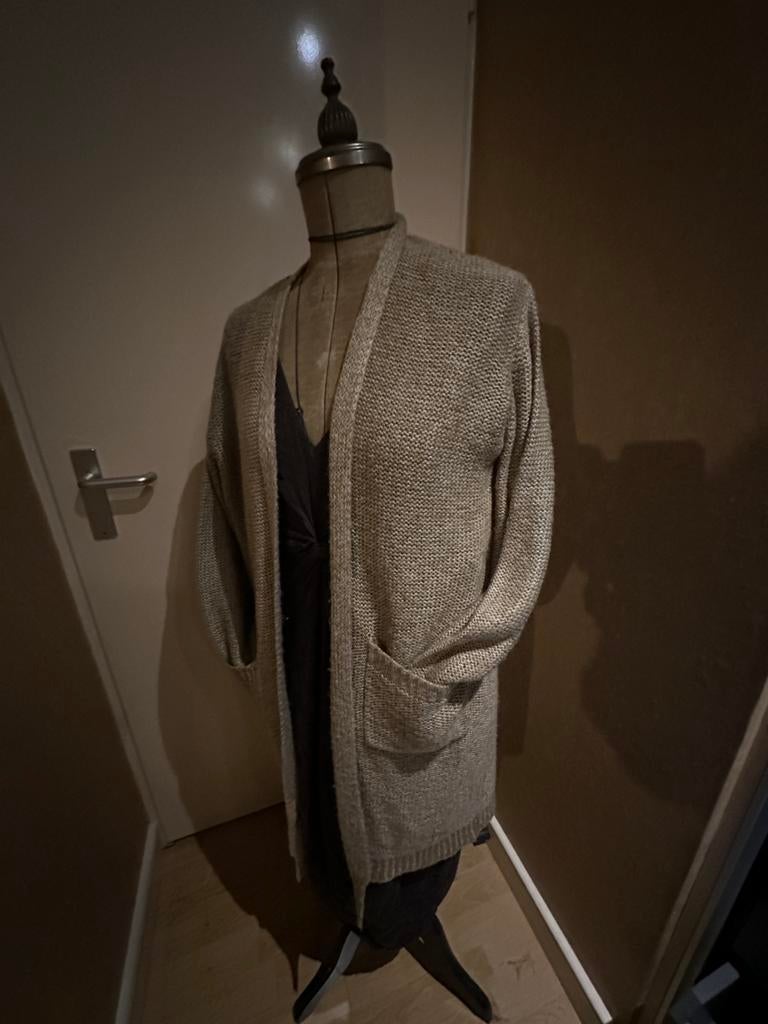 ZUSSS lang vest camel 42, Kleding | Dames, Jasjes, Kostuums en Pakken, Ophalen of Verzenden, Zo goed als nieuw, Maat 42/44 (L)