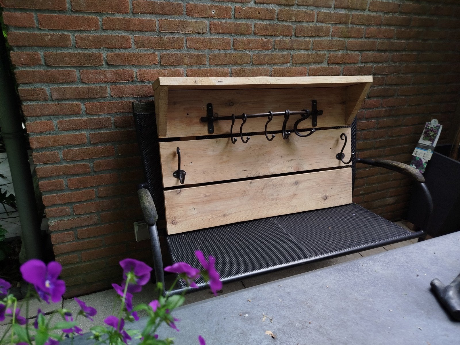 Stoere kapstok, Huis en Inrichting, Woonaccessoires | Kapstokken, Wandkapstok, Ophalen of Verzenden, Zo goed als nieuw, Minder dan 100 cm