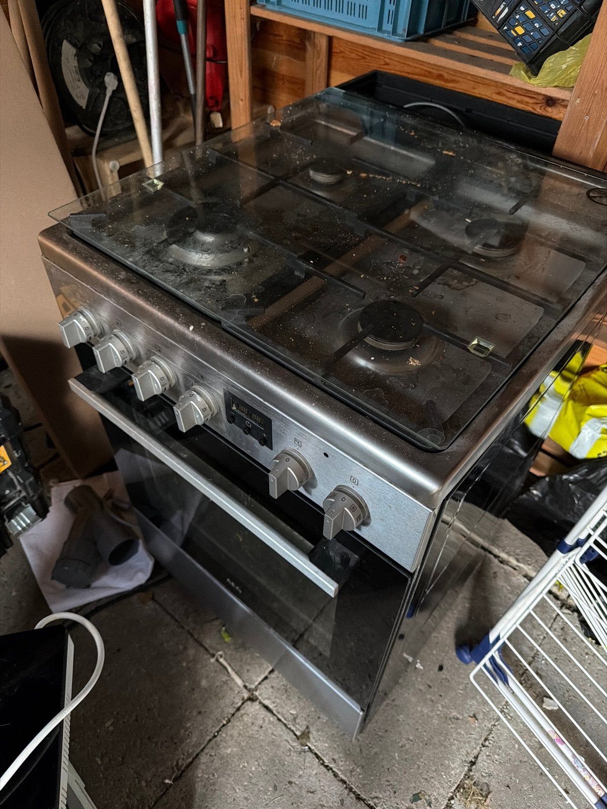 AEG Vrijstaand Gasfornuis met Oven - Gebruikt, Witgoed en Apparatuur, Fornuizen, Ophalen, Gebruikt, 60 cm of meer, 4 kookzones