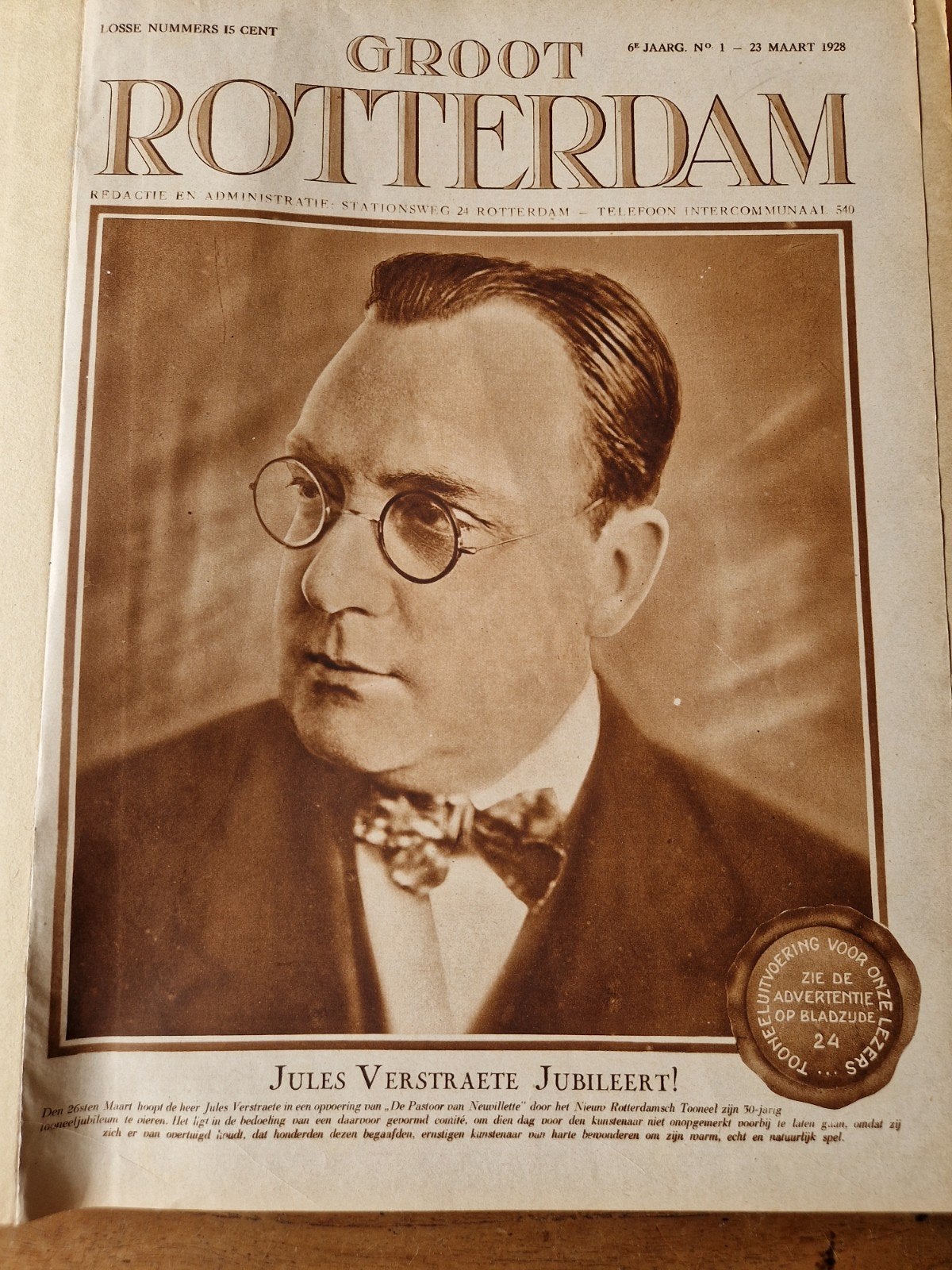 Groot Rotterdam - Jaargang 1928 - Historisch Tijdschrift, Boeken, Tijdschriften en Kranten, Ophalen of Verzenden, Gelezen, Overige typen