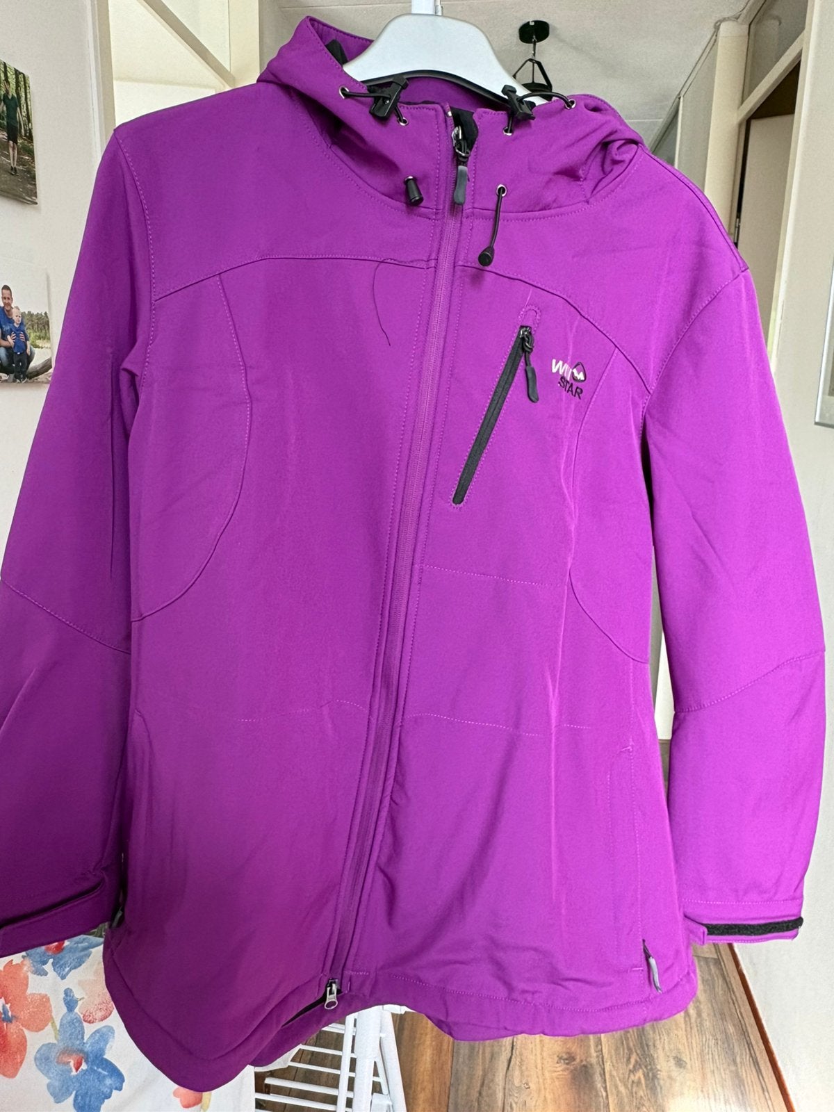 Win Star windjack met donkerblauwe fleecevoering, Kleding | Dames, Jassen | Winter, Ophalen of Verzenden, Zo goed als nieuw, Maat 46/48 (XL) of groter