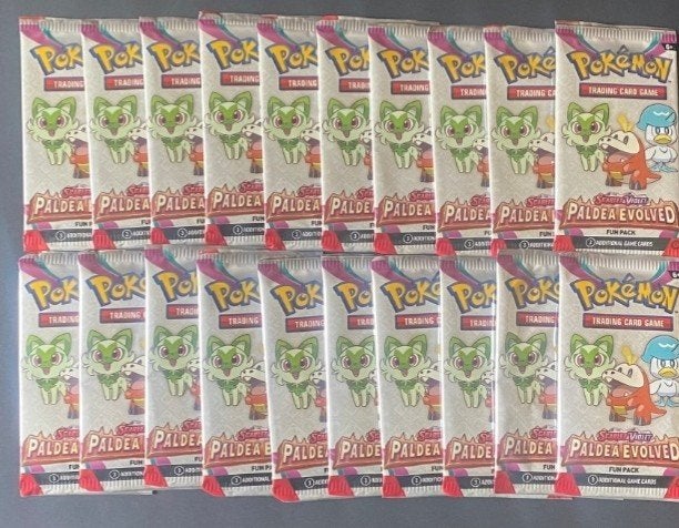 20x Pokémon Paldea Evolved Fun Pack Booster Packs, Ophalen of Verzenden, Nieuw, Booster