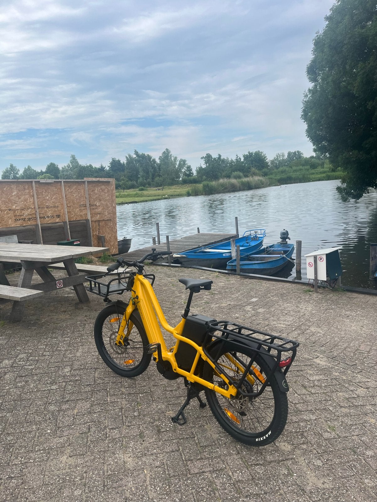 Giant Momentum Longtail E-bakfiets Geel - Slechts 466km, Goederen, Elektrisch, Zo goed als nieuw, Ophalen