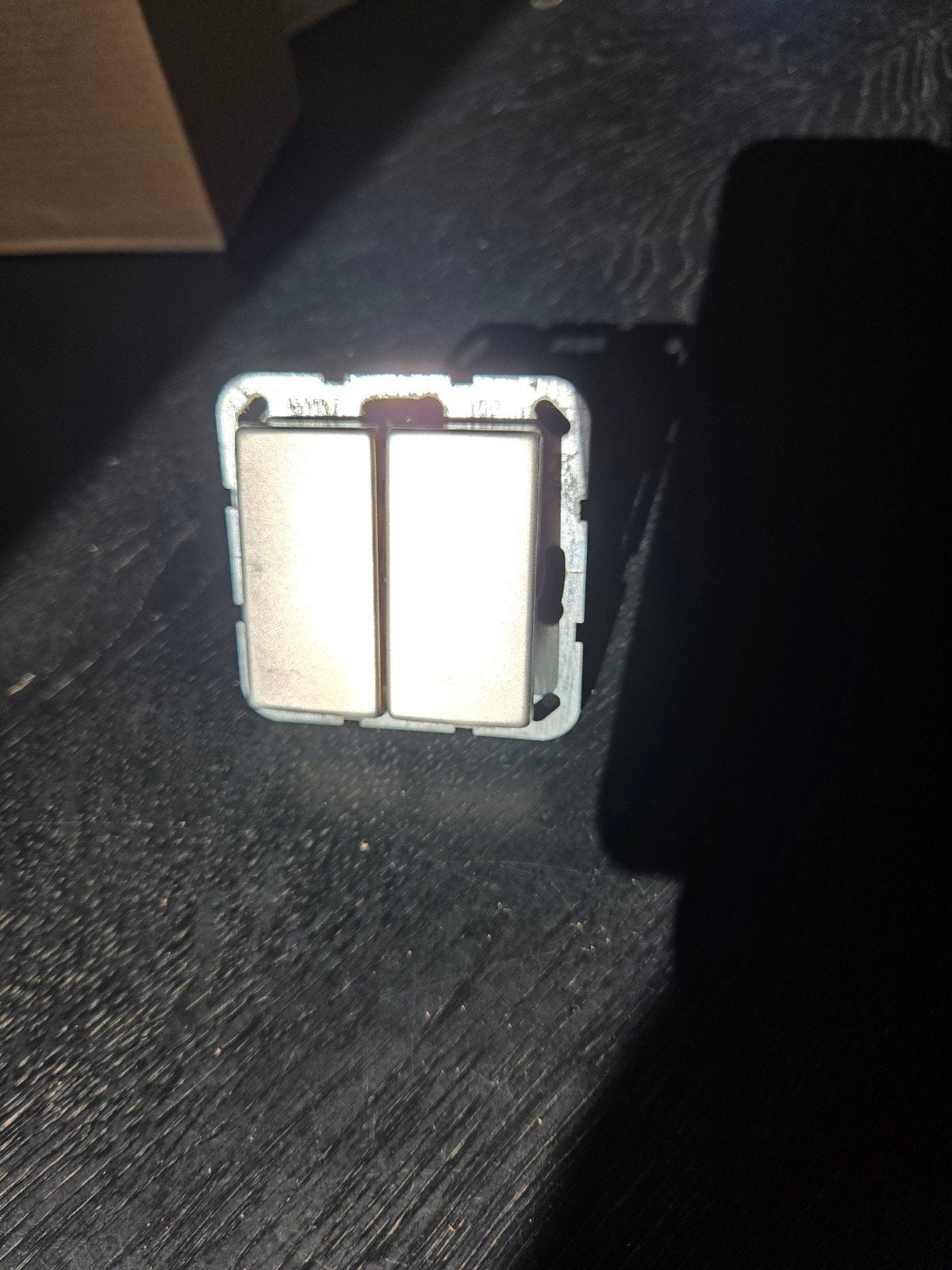 Gira System 55 Inbouw Tastsensor Wissel/Wissel Edelstaal, Ophalen of Verzenden, Gebruikt, Gira, Schakelaar