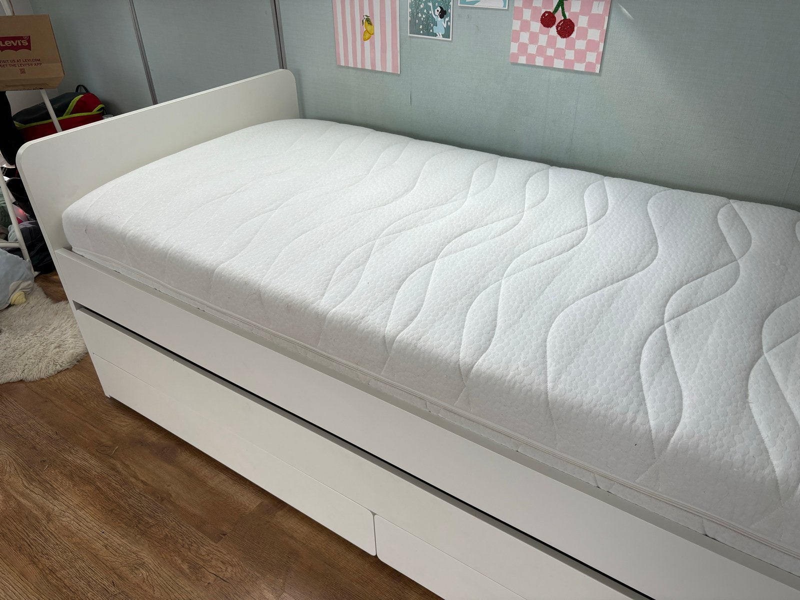 IKEA Släkt bed 90x200 met uitschuifbed en 2 lades, Huis en Inrichting, Ophalen, Gebruikt, 90 cm, Eenpersoons