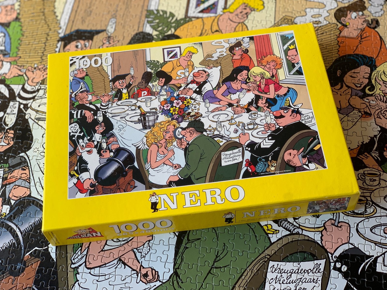 NERO puzzel 1000 stukjes.De laatste wafelenbak(2004), Ophalen of Verzenden, 500 t/m 1500 stukjes, Zo goed als nieuw, Legpuzzel