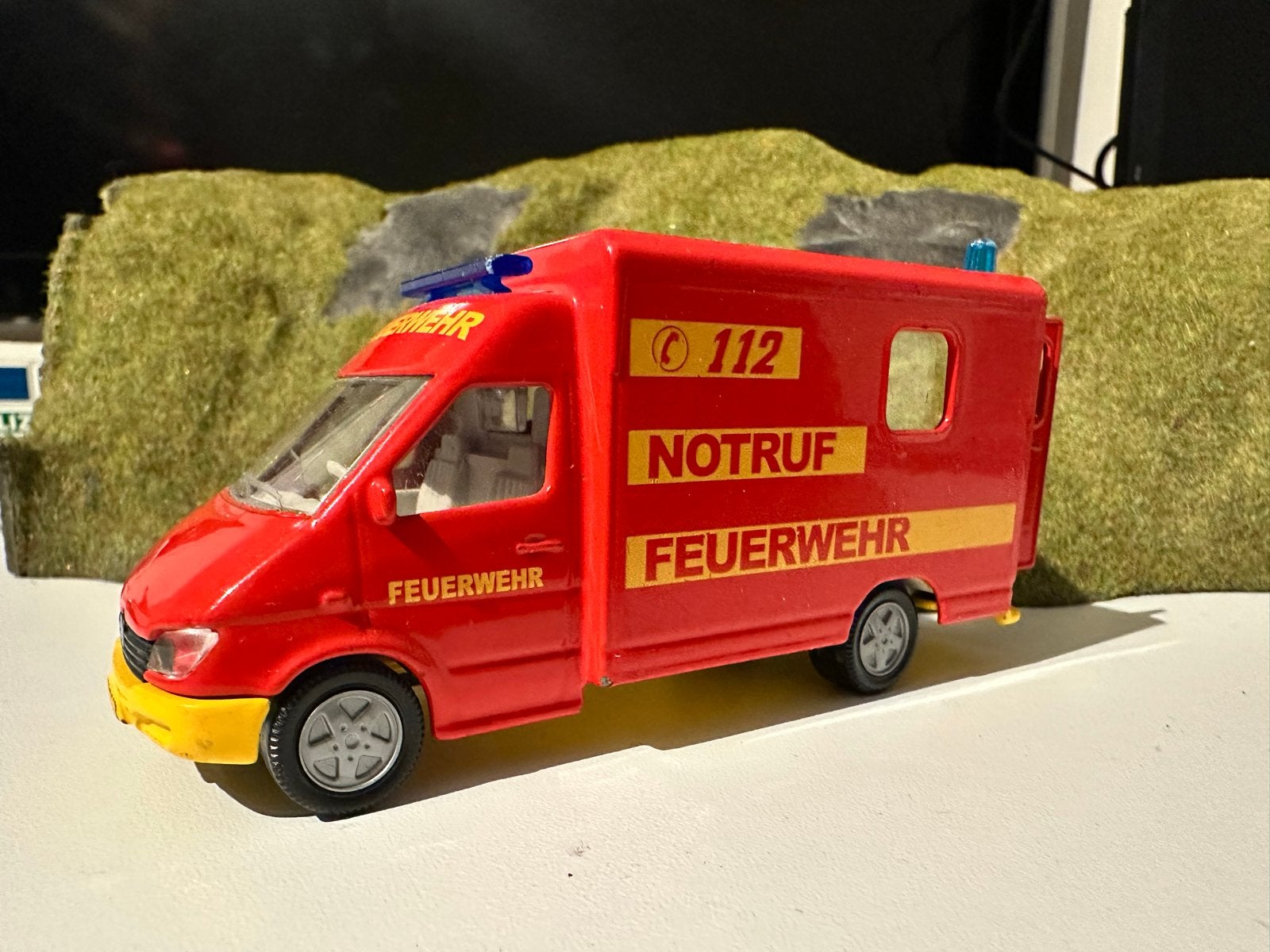 Oude Siku Model Mercedes Benz Sprinter 312D Brandweer, Ophalen of Verzenden, Gebruikt, Auto, SIKU