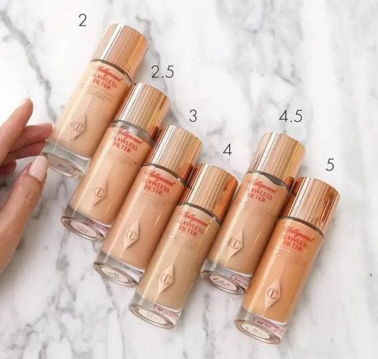 Charlotte Tilbury Flawless Filter Glow Wands, Overige kleuren, Gehele gezicht, Ophalen of Verzenden, Zo goed als nieuw